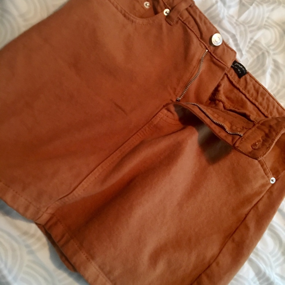 Brown denim skirt
